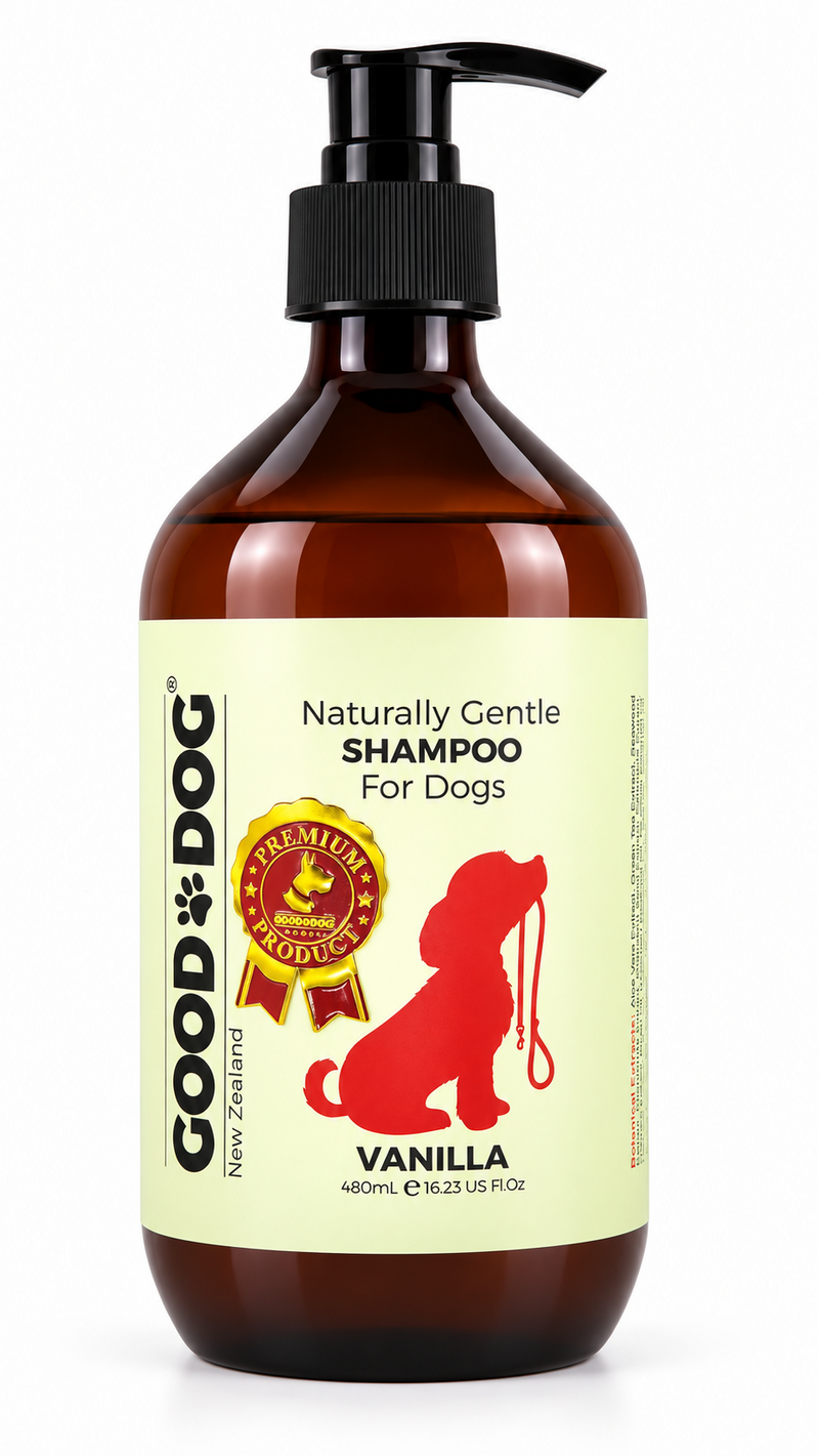 Good Dog vanilla shampoo 480ml bottle